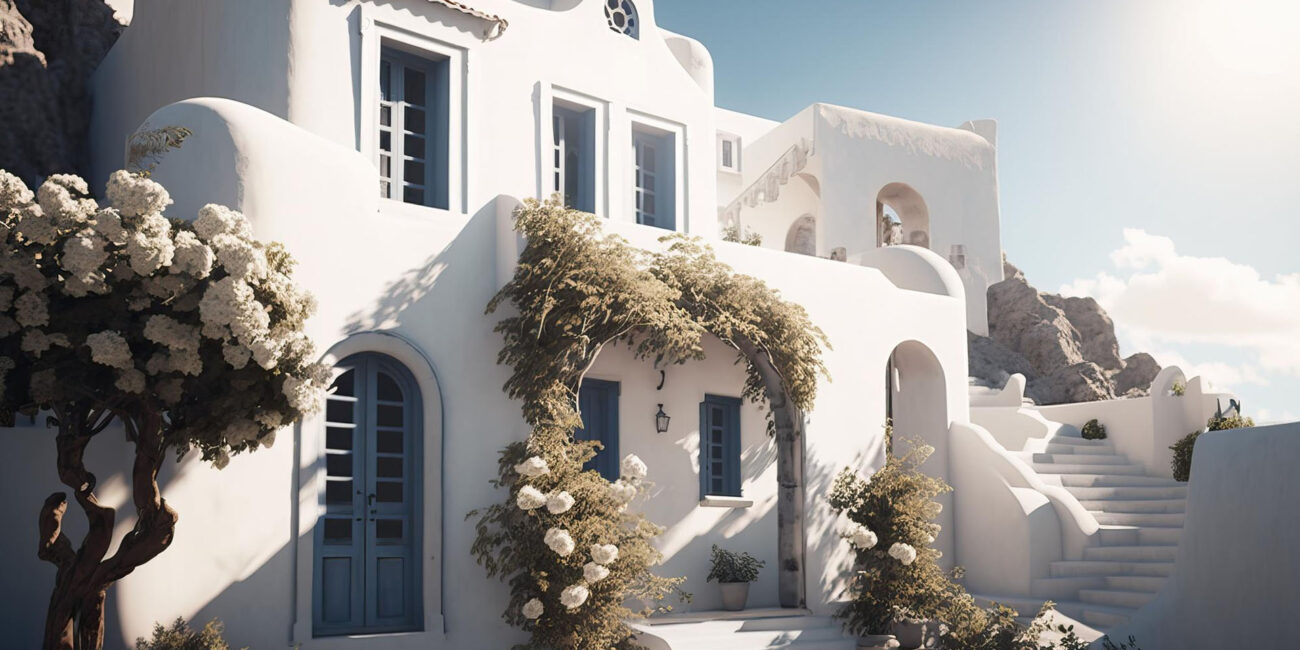 charming greek village sunny summer day generative ai 1 1300x650 1